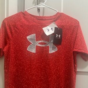 Under Armour Kids Speckled Red Tee